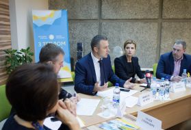 Nikolay Kuleba, Marina Poroshenko and Oleg Derevyanko