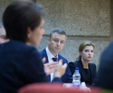 Nikolay Kuleba and Marina Poroshenko