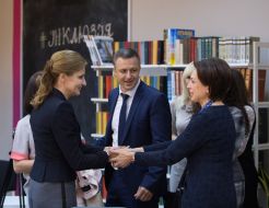 Nikolay Kuleba, Marina Poroshenko and Liliya Grinevich