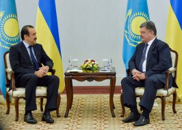 Petro Poroshenko and Karim Masimov