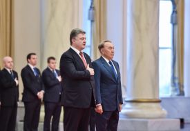 Petro Poroshenko and Nursultan Nazarbayev