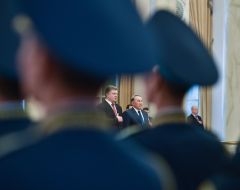 Petro Poroshenko and Nursultan Nazarbayev