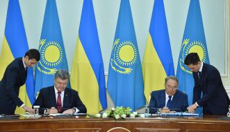 Meeting of Petro Poroshenko and Nursultan Nazarbayev