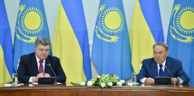Petro Poroshenko and Nursultan Nazarbayev