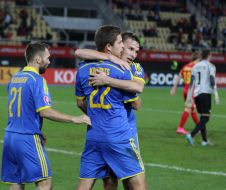 Players of football team of Ukraine