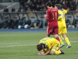 Soccer. Euro-2015 qualifying match. Ukraine 0:1 Spain