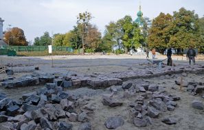 Tracing of the Desiatynna Church basement