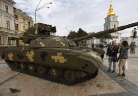 Exhibition of military vehicles