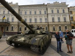 Exhibition of military vehicles