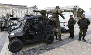 Exhibition of military vehicles