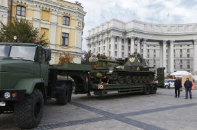 Exhibition of military vehicles