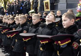 The ceremony of initiation into cadets