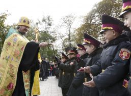 The ceremony of initiation into cadets