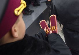 The ceremony of initiation into cadets