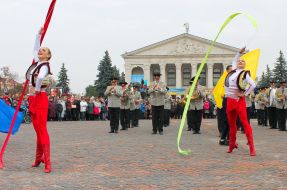 Performance of the military brass band