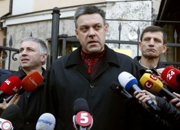Igor Yankiv, Oleg Tyagnibok and Alexander Sych