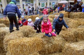 Дети в сенном лабиринте