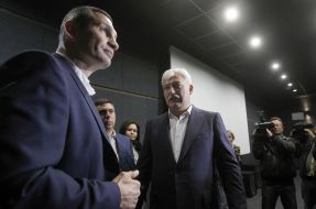 Vitaliy Klichko and Vyacheslav Nepop