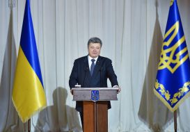 Petro Poroshenko during a meeting with students