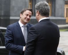 Petro Poroshenko and Xavier Bettel