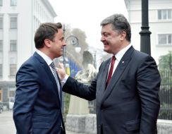 Petro Poroshenko and Xavier Bettel