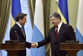 Petro Poroshenko and Xavier Bettel