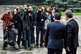 Petro Poroshenko and Xavier Bettel