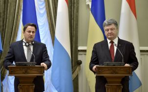Petro Poroshenko and Xavier Bettel
