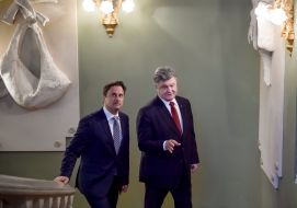 Petro Poroshenko and Xavier Bettel