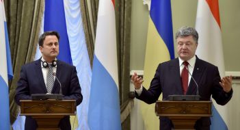 Petro Poroshenko and Xavier Bettel