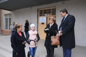 People after the vote in the elections