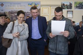 Natalia, Vitali and Wladimir Klitschko
