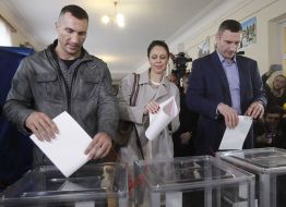 Natalia, Vitali and Wladimir Klitschko