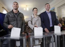 Natalia, Vitali and Wladimir Klitschko