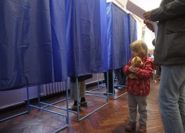 Voting in local elections in 2015 in Kiev