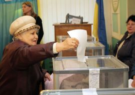 Voting in local elections in 2015 in Dnepropetrovsk