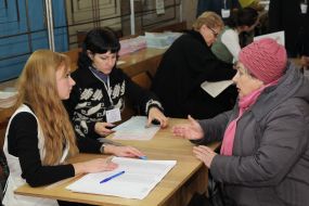 Voting in local elections in 2015 in Dnepropetrovsk