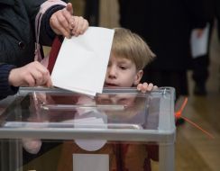 Voting in local elections in 2015 in Kiev