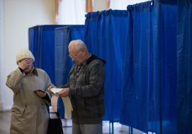 Voting in local elections in 2015 in Kiev
