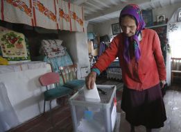 Voting in local elections in 2015 in Kiev