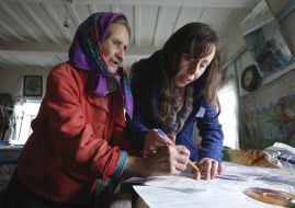 Voting in local elections in 2015 in Kiev