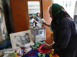 Voting in local elections in 2015 in Kiev