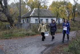 Voting in local elections in 2015 in Kiev