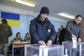 Voting in local elections  2015 in Kiev