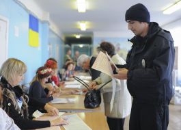 Voting in local elections  2015 in Kiev