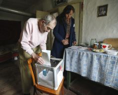 Voting in local elections in 2015 in Kiev