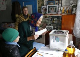 Voting in local elections in 2015 in Kiev