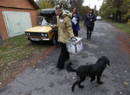 Voting in local elections in 2015 in Kiev