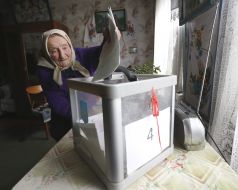 Voting in local elections in 2015 in Kiev