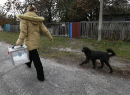 Voting in local elections in 2015 in Kiev